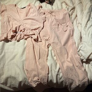 Fancyinn Blush Pink linen set